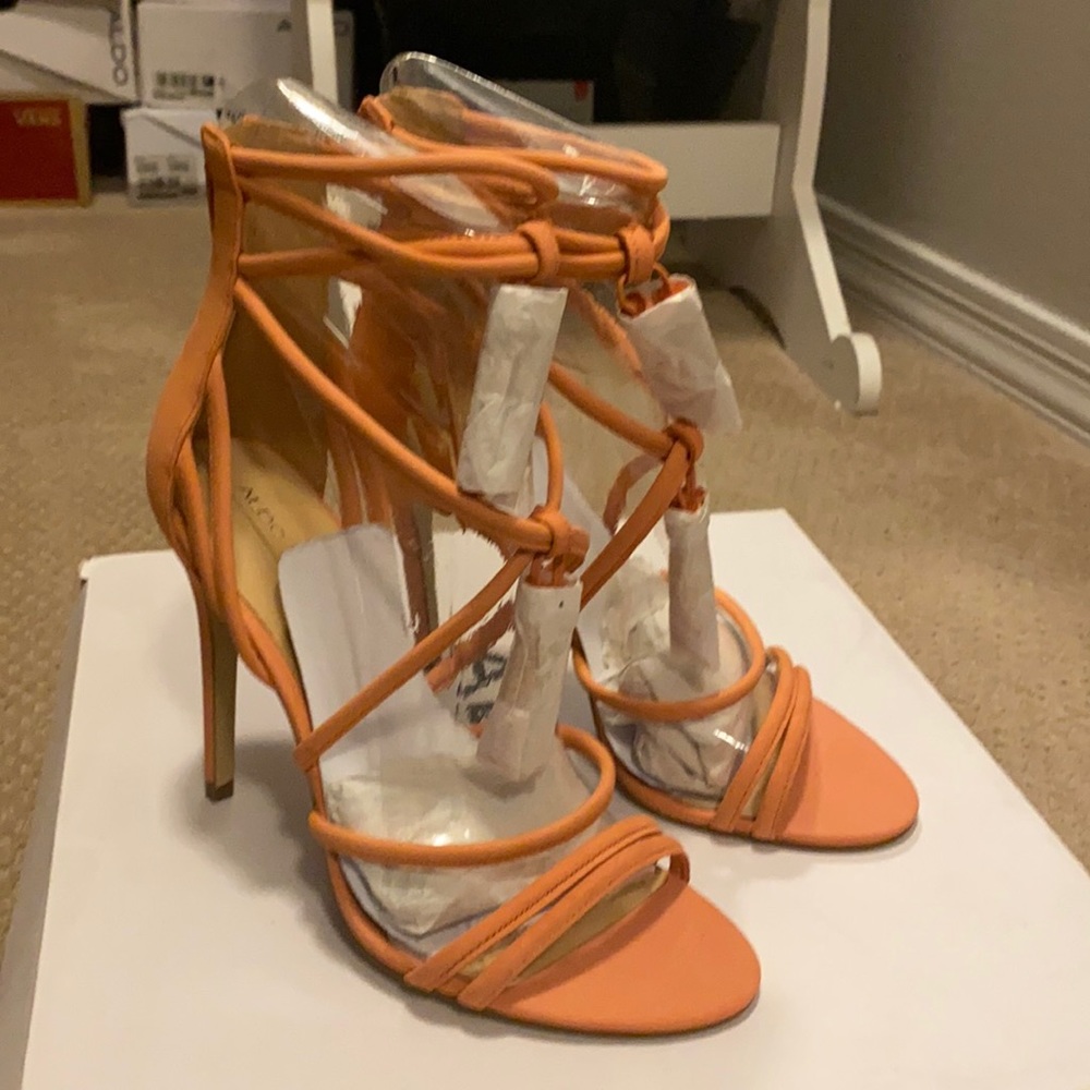 Peachy colored heels